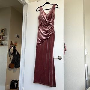 Revelry Dawson dress - dusty rose velvet - size 4 petite